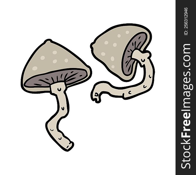 cartoon wild mushrooms. cartoon wild mushrooms