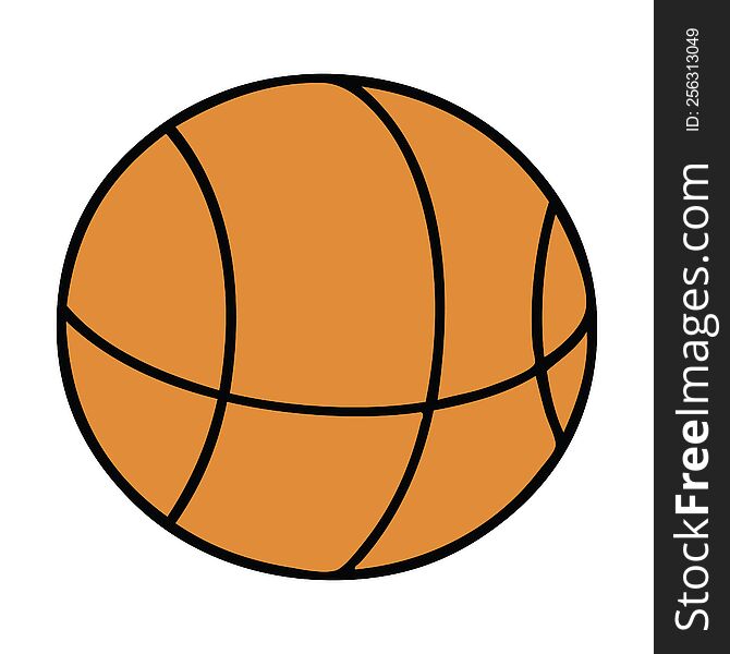 cute cartoon of a basket ball. cute cartoon of a basket ball