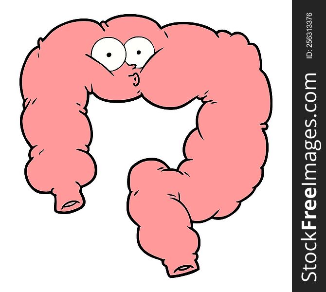 cartoon surprised colon. cartoon surprised colon