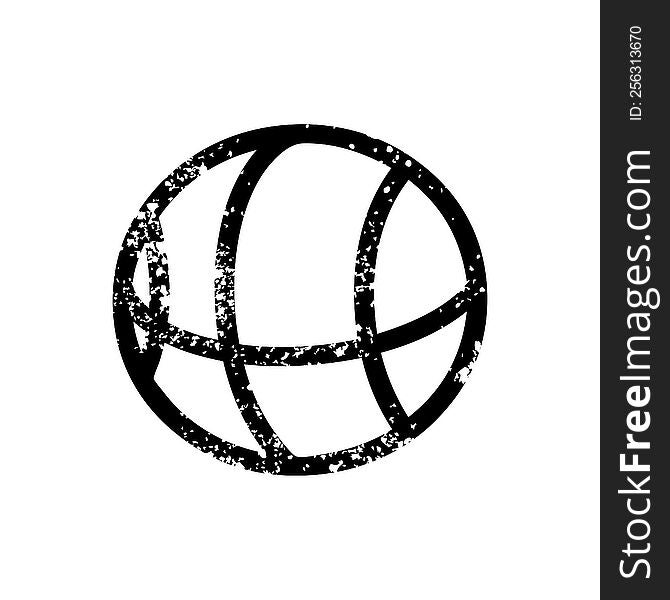 Basketball Sports Distressed Icon