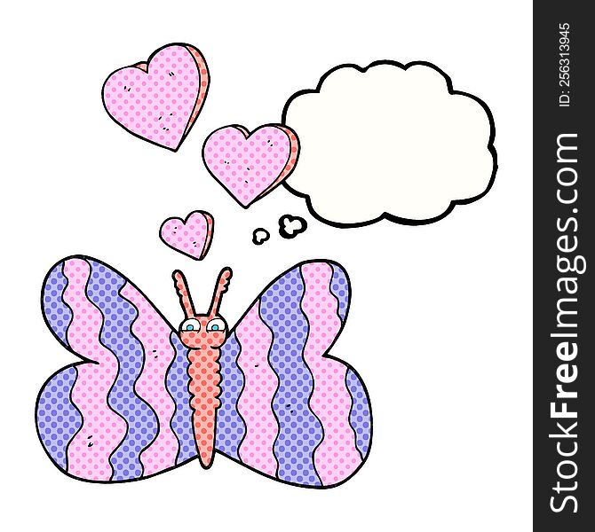 Thought Bubble Cartoon Butterfly