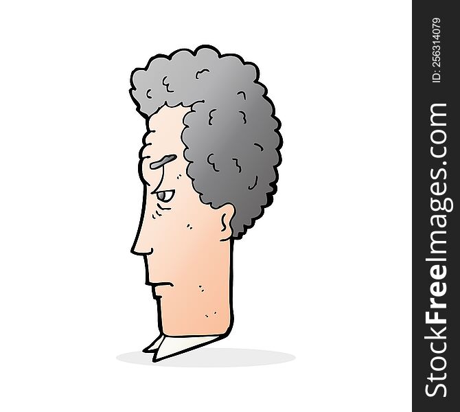 cartoon grey haired man