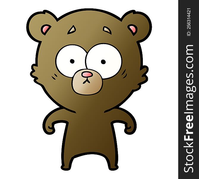 surprised bear cartoon. surprised bear cartoon