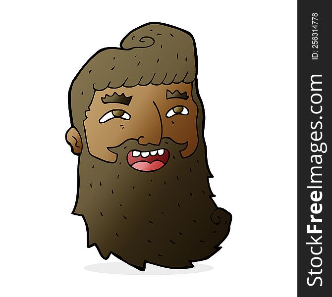 cartoon laughing bearded man