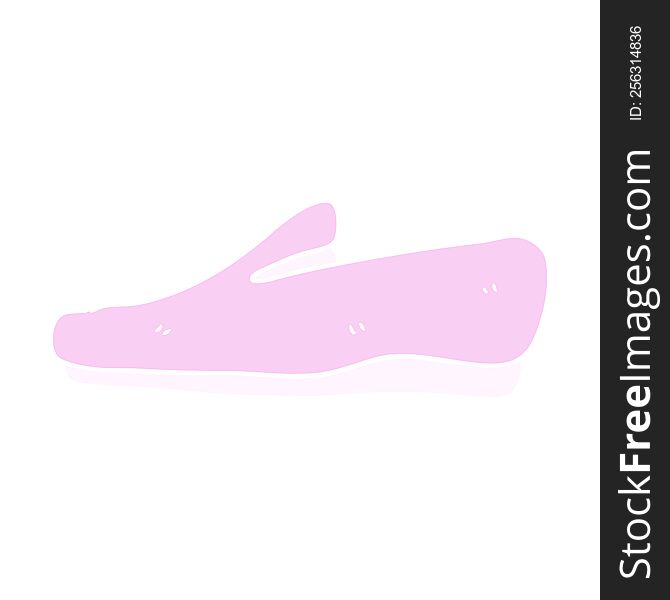 flat color illustration of slipper. flat color illustration of slipper