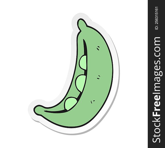 sticker of a cartoon peas