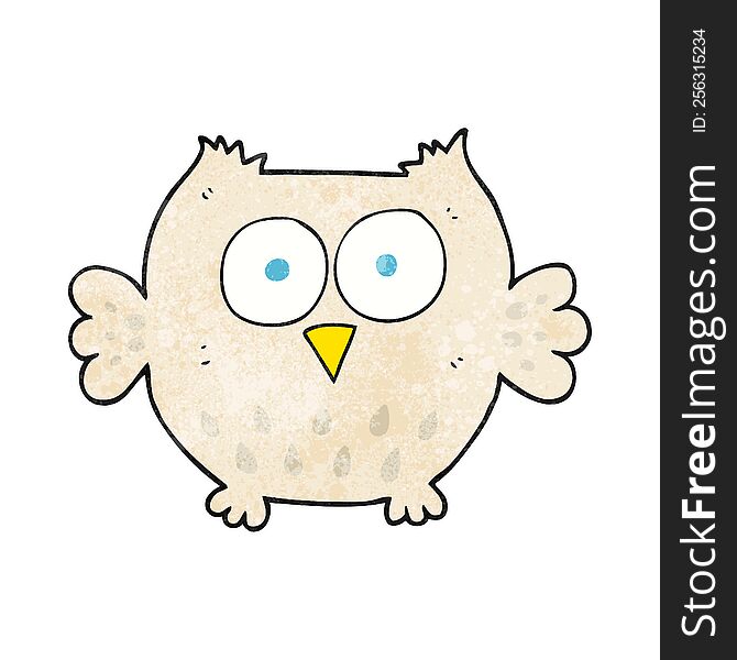 Textured Cartoon Happy Owl