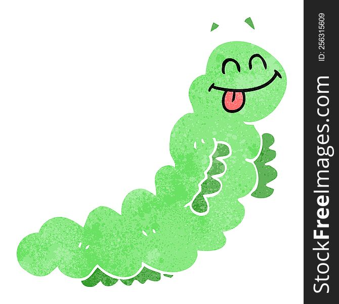 Retro Cartoon Caterpillar