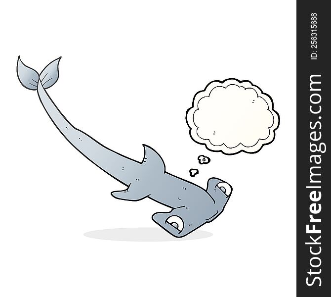 thought bubble cartoon hammerhead shark