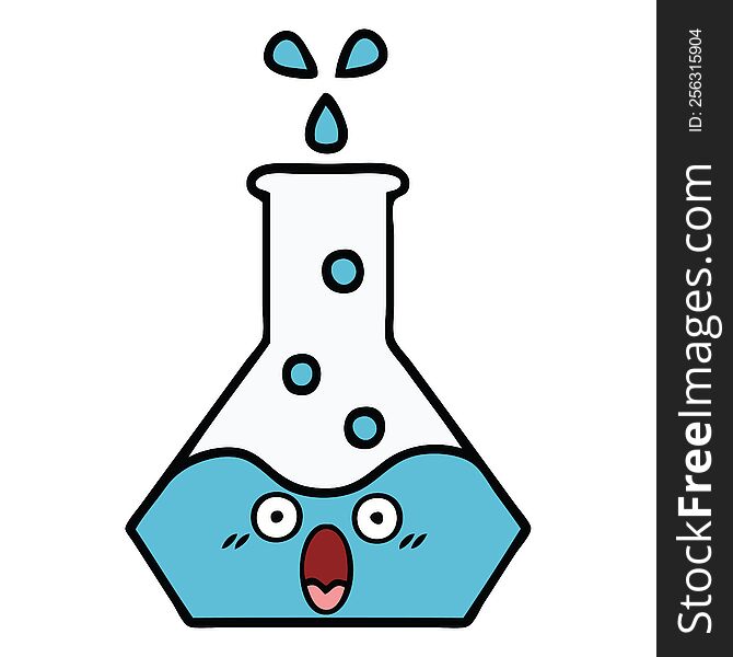 Cute Cartoon Science Beaker