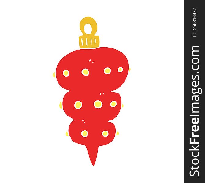 flat color illustration of christmas decoration. flat color illustration of christmas decoration