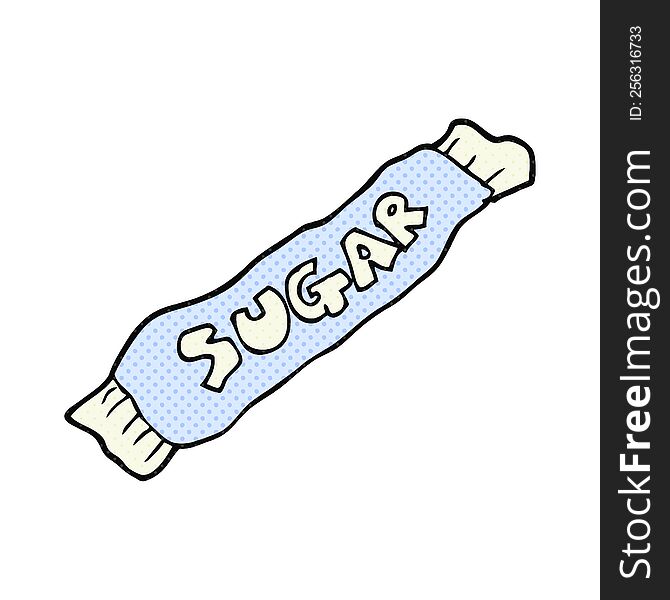 cartoon packet of sugar