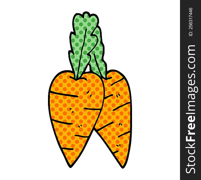 cartoon doodle carrots