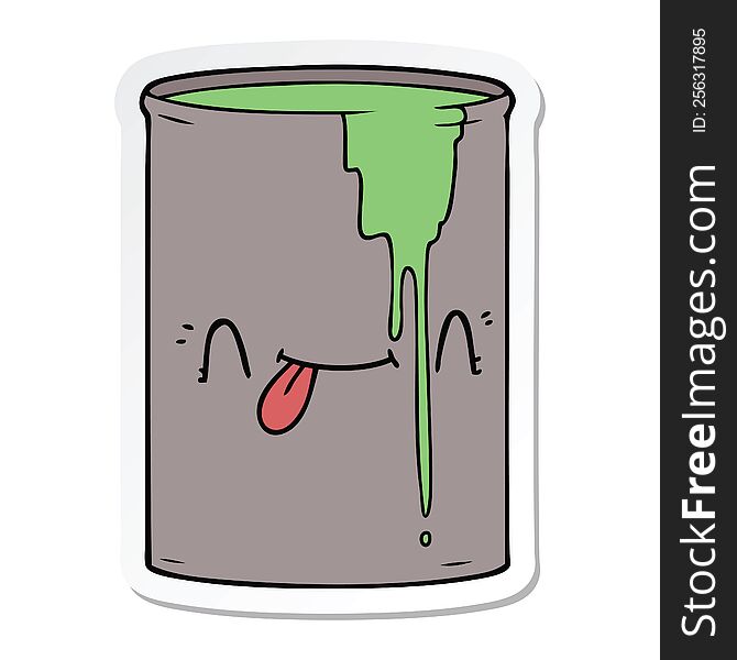 sticker of a cartoon toxic waste