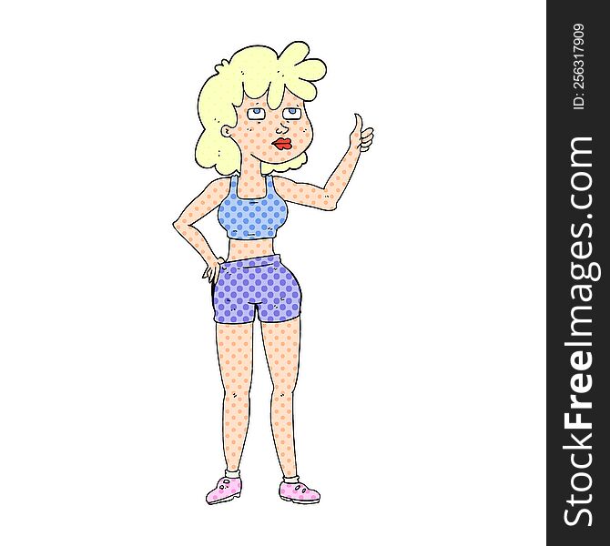 Cartoon Gym Woman