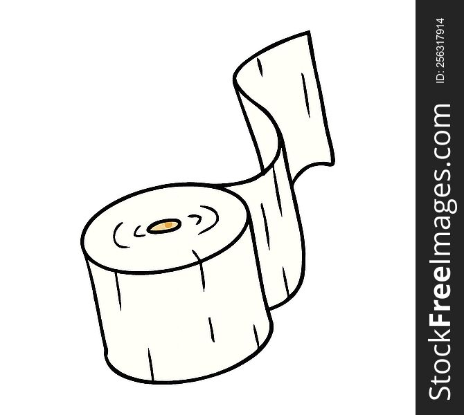 Cartoon Doodle Of A Toilet Roll