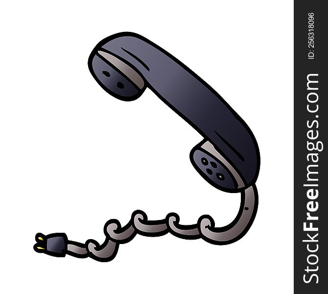 cartoon doodle phone handset