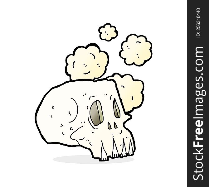 Cartoon Dusty Old Skull