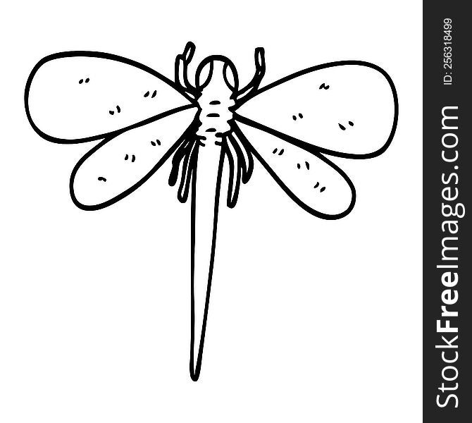 Line Drawing Cartoon Huge Insect