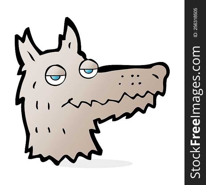 cartoon wolf head