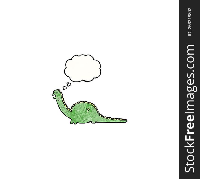 friendly dinosaur with thought bubble