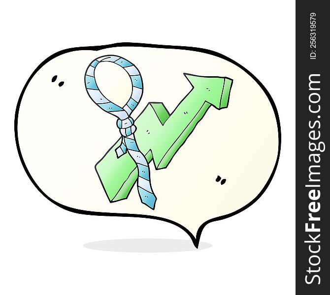freehand drawn speech bubble cartoon work tie and arrow progress symbol