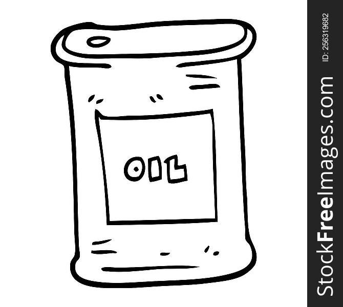 Line Drawing Cartoon Motor Oil