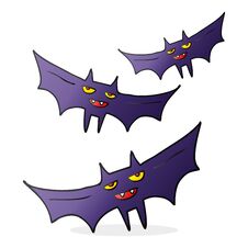 Cartoon Halloween Bat Stock Photo