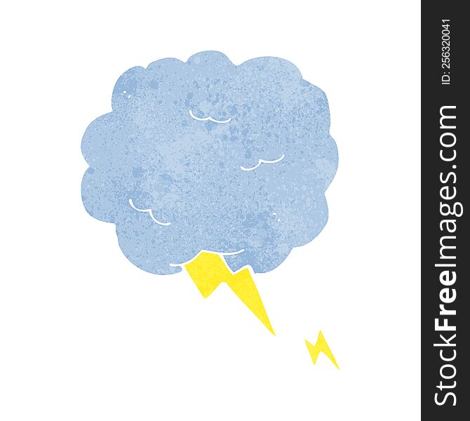 Cartoon Thundercloud Symbol