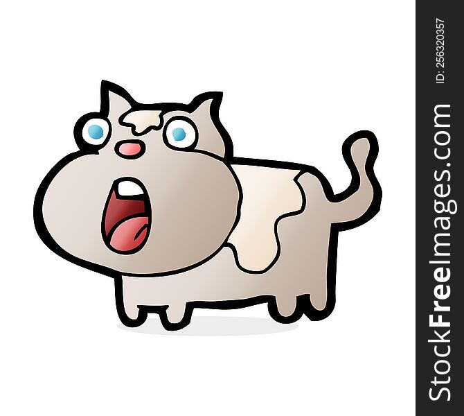 cartoon shocked cat