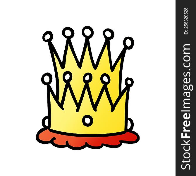 gradient cartoon doodle of two crowns