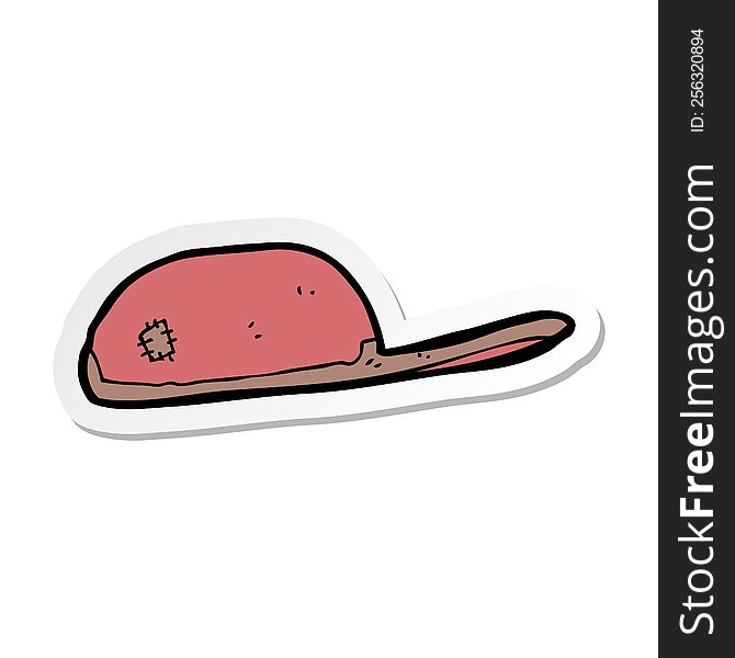 Sticker Of A Cartoon Cap