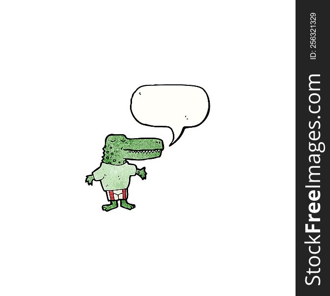 cartoon talking crocodile