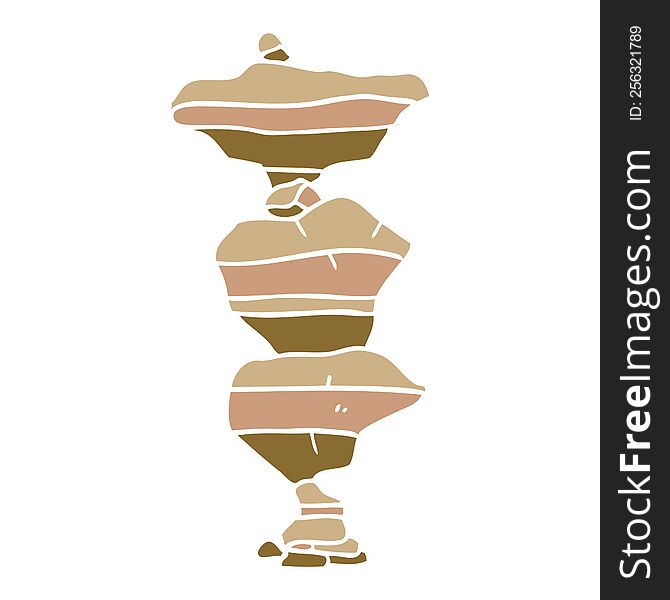 Cartoon Doodle Of Stacked Stones