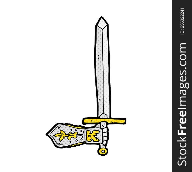 cartoon sword and hand