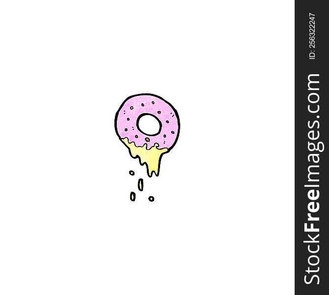 Cartoon Pink Doughnut