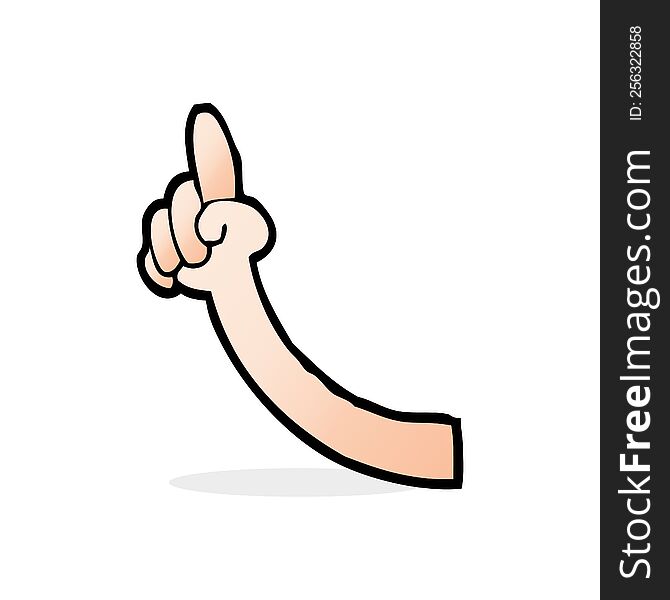 cartoon pointing arm