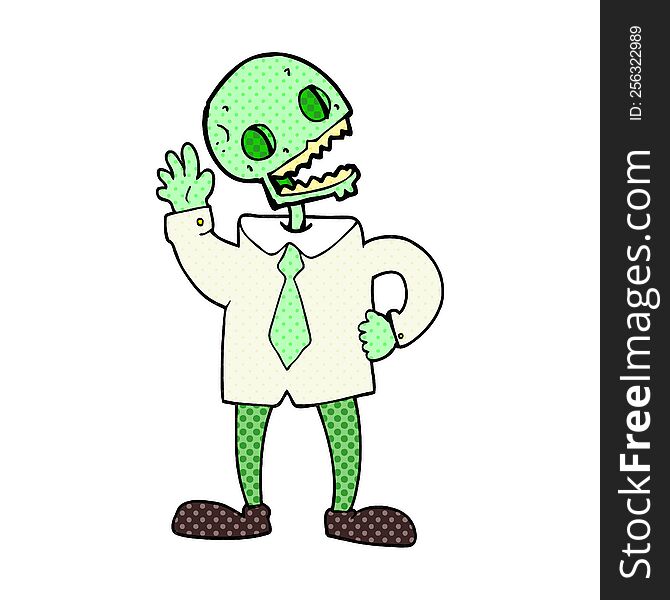 Cartoon Zombie Businessman