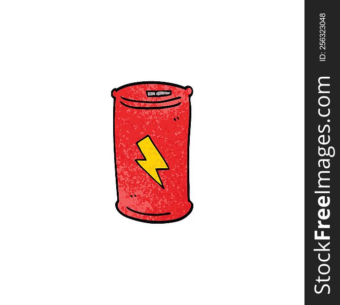 cartoon doodle electric battery