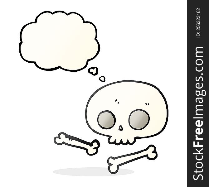 Thought Bubble Cartoon Skull And Bones
