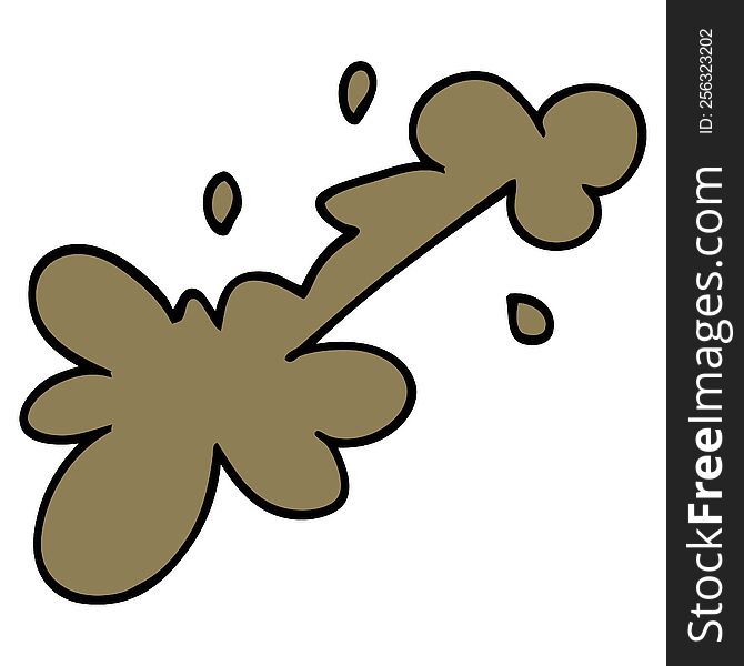 cartoon doodle mud splat