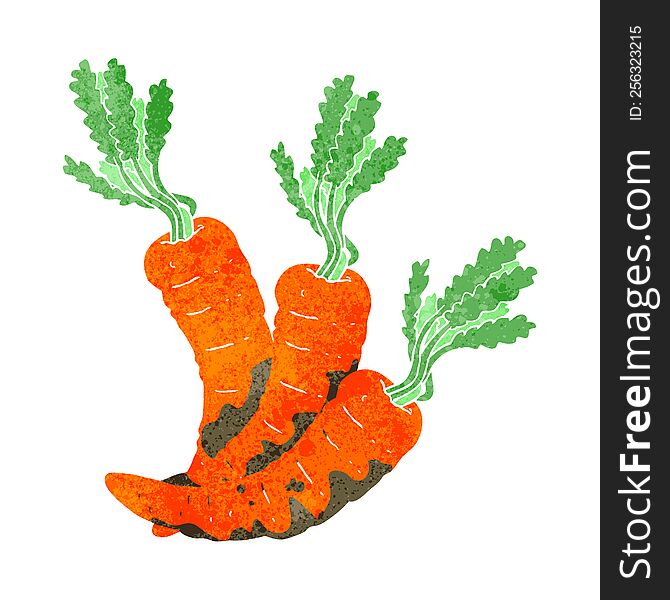 Retro Cartoon Carrots