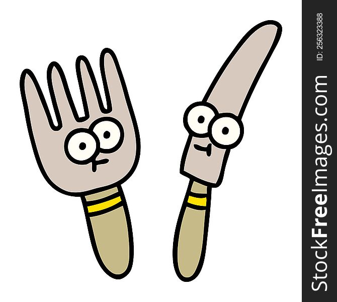 Happy Knife And Fork