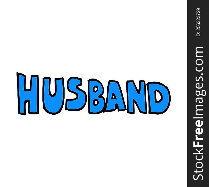 cartoon word husband