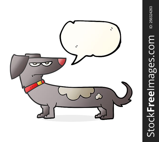 Speech Bubble Cartoon Annoyed Dog