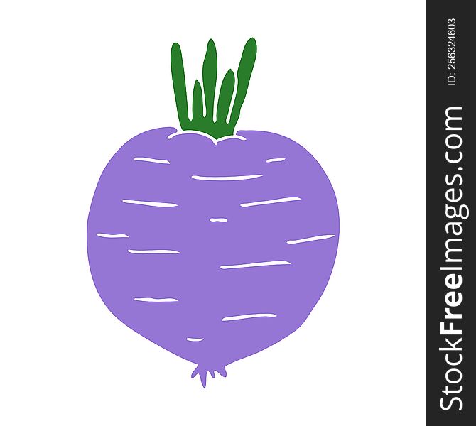 Flat Color Style Cartoon Vegetable