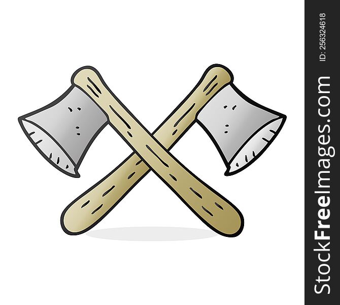 cartoon crossed axes