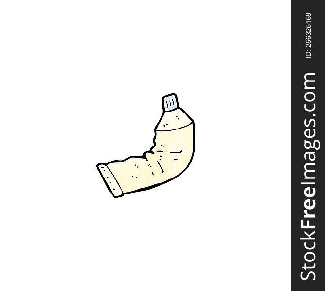 squeezed tube of toothpaste cartoon