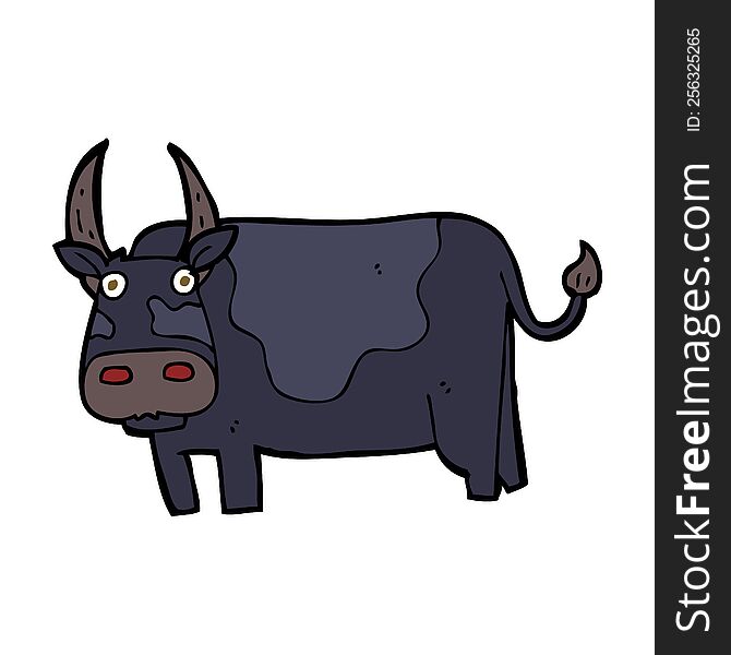 cartoon bull