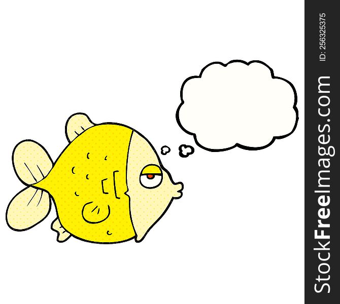 Thought Bubble Cartoon Funny Fish